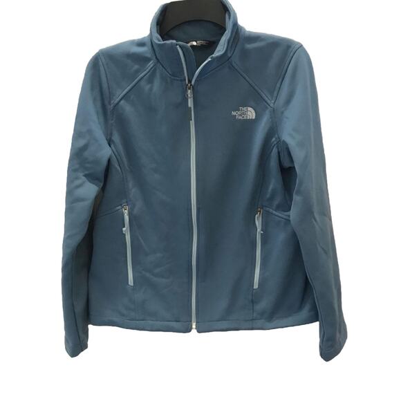 NORTH FACE Women’s (M) Blue Jacket Size Medium Lines Full Zip Shell Activewear - Picture 1 of 5
